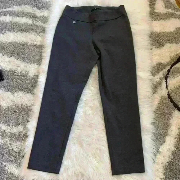 up! Gray Ponte Knit Basic Slimming Leggings - Picture 1 of 7